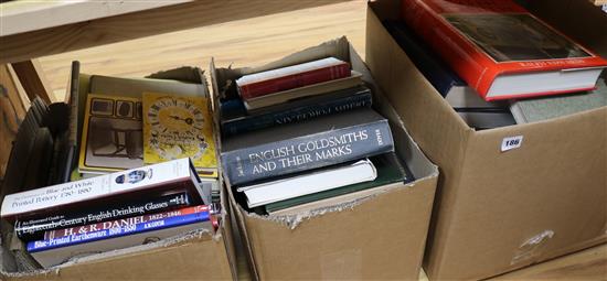 Three boxes of antiques and fine art reference books	